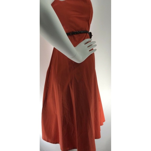 JESSICA SIMPSON Fit & Flare Dress In Red Clay 2 - Picture 6 of 8